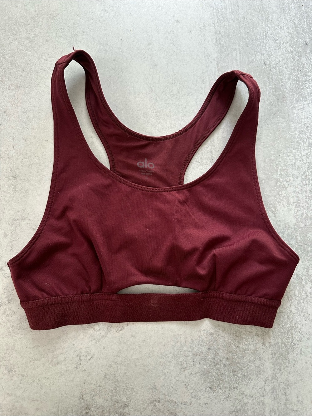 Alo Women’s Burgundy Sports Bra - Supportive Racerback